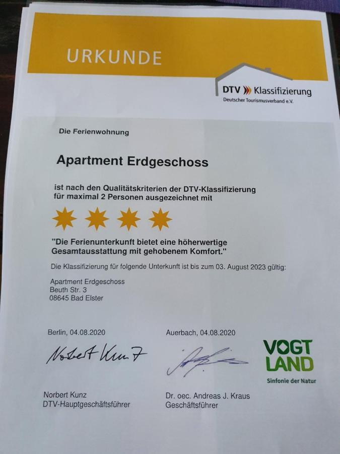 Haus "Beuth" Lägenhet Bad Elster Exteriör bild